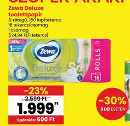 Spar Zewa Deluxe toalettpapír ajánlat