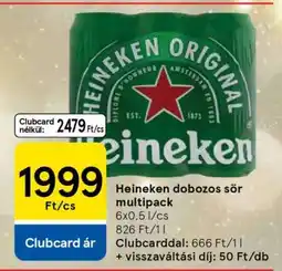 Tesco Heineken dobozos sör multipack ajánlat