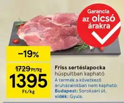 Tesco Friss sertéslapocka ajánlat