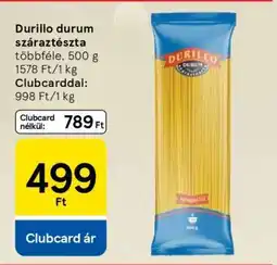 Tesco Durillo durum száraztészta ajánlat