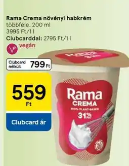 Tesco Rama Crema növényi habkrém ajánlat