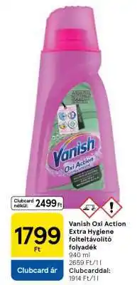 Tesco Vanish Oxi Action Extra Hygiene folteltávolító folyadék ajánlat
