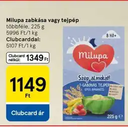 Tesco Milupa zabkása vagy tejpép ajánlat