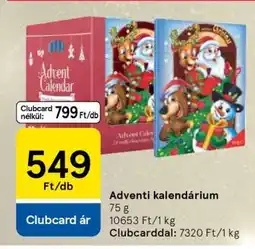 Tesco Adventi kalendárium ajánlat