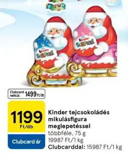 Tesco Kinder tejcsokoládés mikulásfigura meglepetéssel ajánlat
