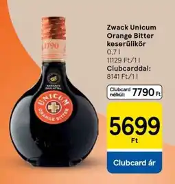 Tesco Zwack Unicum Orange Bitter keserűlikőr ajánlat
