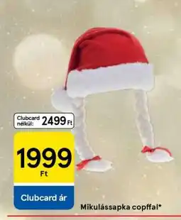 Tesco Mikulássapka copffal ajánlat