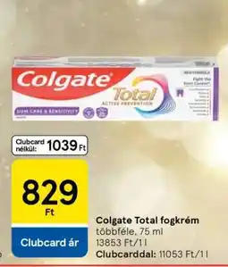 Tesco Colgate Total fogkrém ajánlat