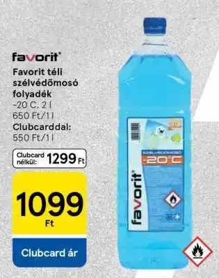 Tesco Favorit téli szélvédőmosó folyadék ajánlat