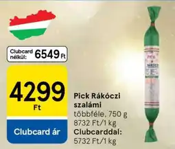 Tesco PICK Rákóczi szalámi ajánlat