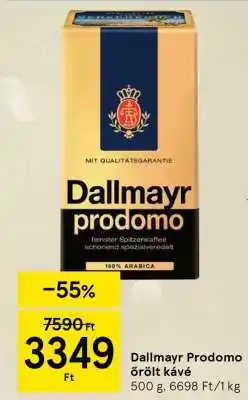 Tesco Dallmayr Prodomo őrölt kávé ajánlat