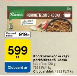 Tesco Knorr leveskocka vagy pörköltízesítő-kocka ajánlat
