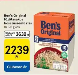 Tesco Ben's Original főzőtasakos hosszúszemű rizs ajánlat