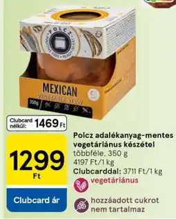 Tesco Polcz adalékanyag-mentes, vegetáriánus készétel ajánlat