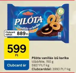 Tesco Pilóta vaníliás ízű karika ajánlat
