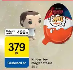 Tesco Kinder Joy meglepetéssel ajánlat