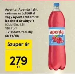 Tesco Apenta, Apenta light szénsavas üdítőital vagy Apenta Vitamixx ízesített ásványvíz ajánlat