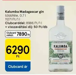 Tesco Kalumba Madagascar gin ajánlat