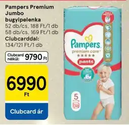 Tesco Pampers Premium Jumbo bugyipelenka ajánlat