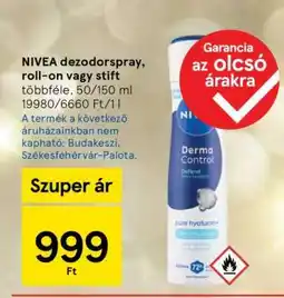 Tesco NIVEA dezodorspray, roll-on vagy stift ajánlat
