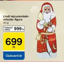 Tesco Lindt tejcsokoládé-mikulás-figura ajánlat