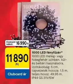 Tesco 1000 LED fényfüzér ajánlat