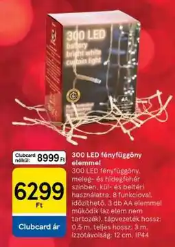 Tesco 300 LED fényfüggöny elemmel ajánlat