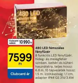 Tesco 480 LED fémszálas fényfüzér ajánlat