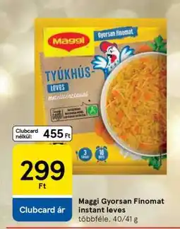 Tesco Maggi Gyorsan Finomat instant leves ajánlat