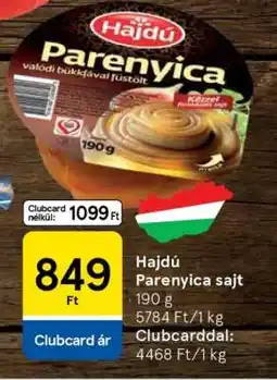 Tesco Hajdú Parenyica sajt ajánlat