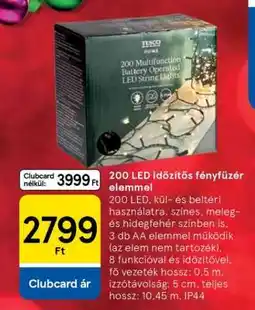 Tesco 200 LED időzítős fényfüzér elemmel ajánlat