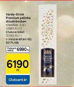 Tesco Várda-Drink Premium pálinka díszdobozban ajánlat