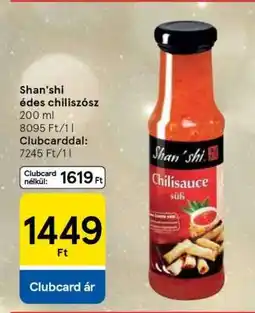 Tesco Shan'shi édes chiliszósz ajánlat