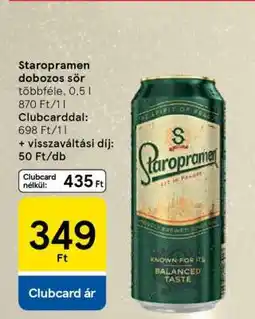 Tesco Staropramen dobozos sör ajánlat