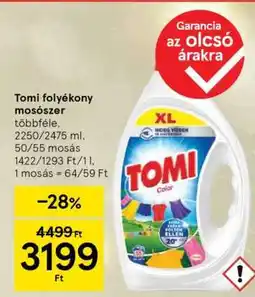 Tesco TOMI FOLYÉKONY MOSÓSZER ajánlat