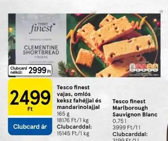 Tesco Tesco finest Clementine Shortbread Fingers ajánlat