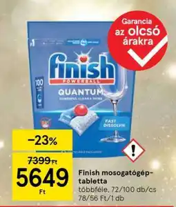Tesco FINISH Mosogatógép-tabletta ajánlat
