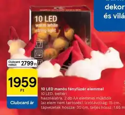 Tesco 10 LED manós fényfüzér elemmel ajánlat