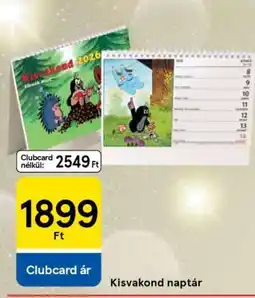 Tesco Kisvakond naptár ajánlat