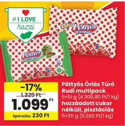 Spar Pöttyös Óriás Túró Rudi Multipack ajánlat