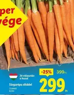 Lidl Sárgarépa zölddel ajánlat
