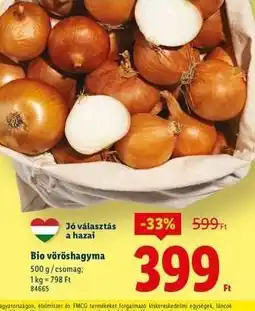 Lidl BIO VÖRÖSHAGYMA ajánlat