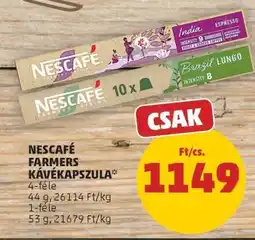 PENNY NESCAFÉ Farmers Kávékapszula ajánlat