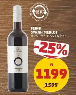 PENNY FEIND SYRAH-MERLOT ajánlat