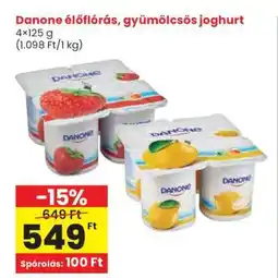 Spar Danone élőflórás, gyümölcsös joghurt ajánlat