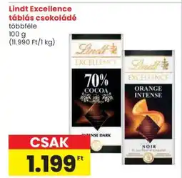 Spar Lindt Excellence táblás csokoládé ajánlat