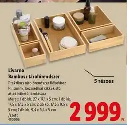 Lidl Livarno Bambusz tárolórendszer ajánlat