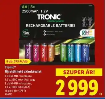 TRONIC Újratölthető akkukészlet