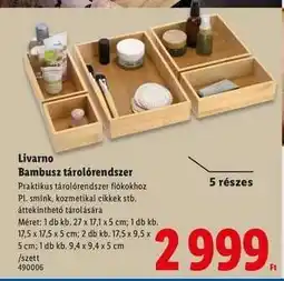 Lidl Livarno Bambusz tárolórendszer ajánlat