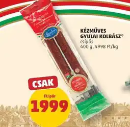 PENNY Kézműves Gyulai Kolbász ajánlat
